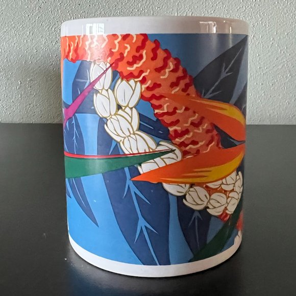 Set of 2 Vintage Hilo Hattie Mugs ~ Bird Of Paradise ~ Red Hibiscus - Picture 3 of 14